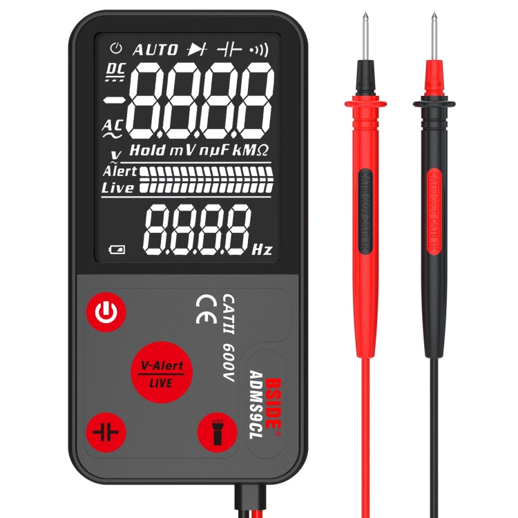 BSIDE ADMS9 Large-Screen Display Intelligent Automatic No Gear Shifting Ultra-Thin Digital Multimeter(Ordinary Screen) - Digital Multimeter by BSIDE | Online Shopping South Africa | PMC TechLife | Buy Now Pay Later Mobicred