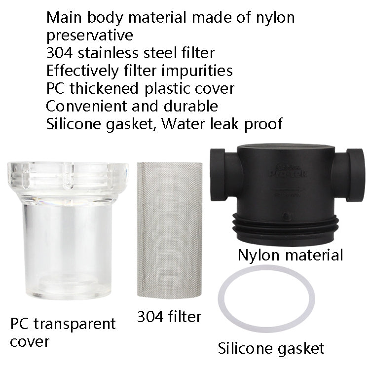 Water Pipe Front Plastic Filter Garden Irrigation Water Purifier, Specification: 4 Points Interface 40 Mesh - free shipping - PMC TechLife - Order now!