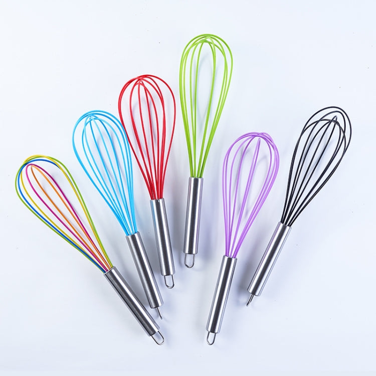 Silicone Egg Beater Home Egg Mixer Kitchen Gadgets Cream Baking Tools, Colour: 12 inch Black - Stirrer & Squeezer by PMC TechLife | Online Shopping South Africa | PMC TechLife