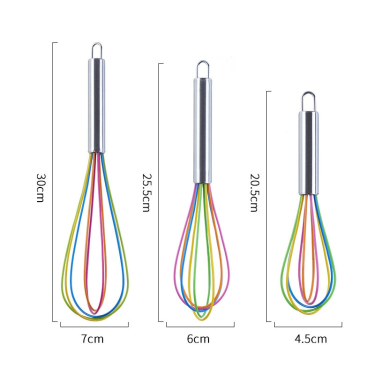 Silicone Egg Beater Home Egg Mixer Kitchen Gadgets Cream Baking Tools, Colour: 10 inch Green - Stirrer & Squeezer by PMC TechLife | Online Shopping South Africa | PMC TechLife