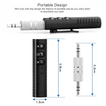 H-139 3.5mm Lavalier Bluetooth Audio Receiver with Metal Adapter(White) - Audio Receiver Transmitter by PMC Jewellery | Online Shopping South Africa | PMC Jewellery