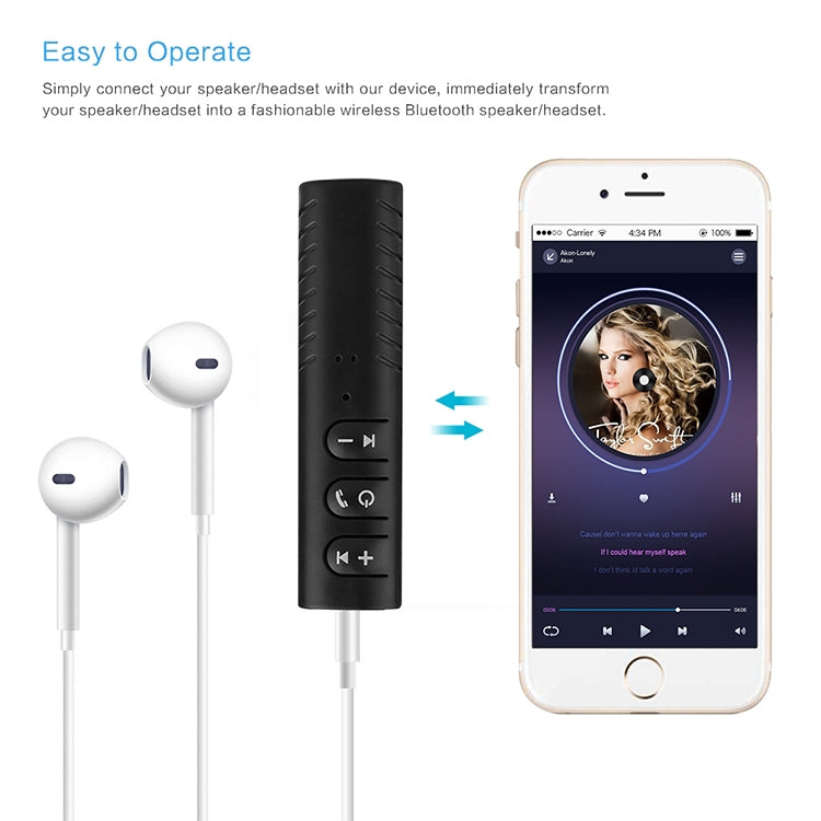 H-139 3.5mm Lavalier Bluetooth Audio Receiver with Metal Adapter(Green) - Audio Receiver Transmitter by PMC TechLife | Online Shopping South Africa | PMC TechLife