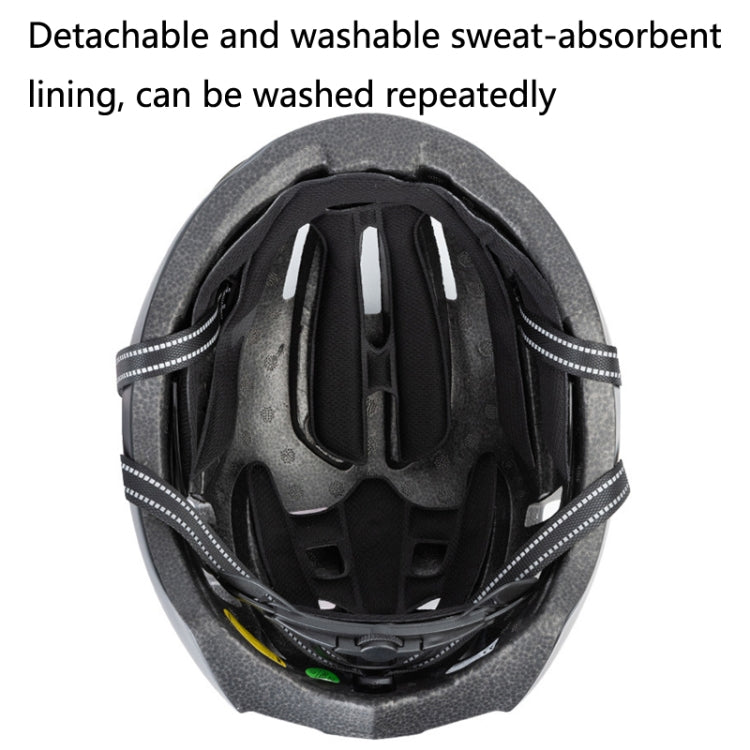 PROMEND TK-12H15 Mountain Bike USB Magnetic Goggles Helmet With Warning Light, Size: L(Titanium Gray) - Protective Helmet & Masks by PROMEND | Online Shopping South Africa | PMC Jewellery | Buy Now Pay Later Mobicred