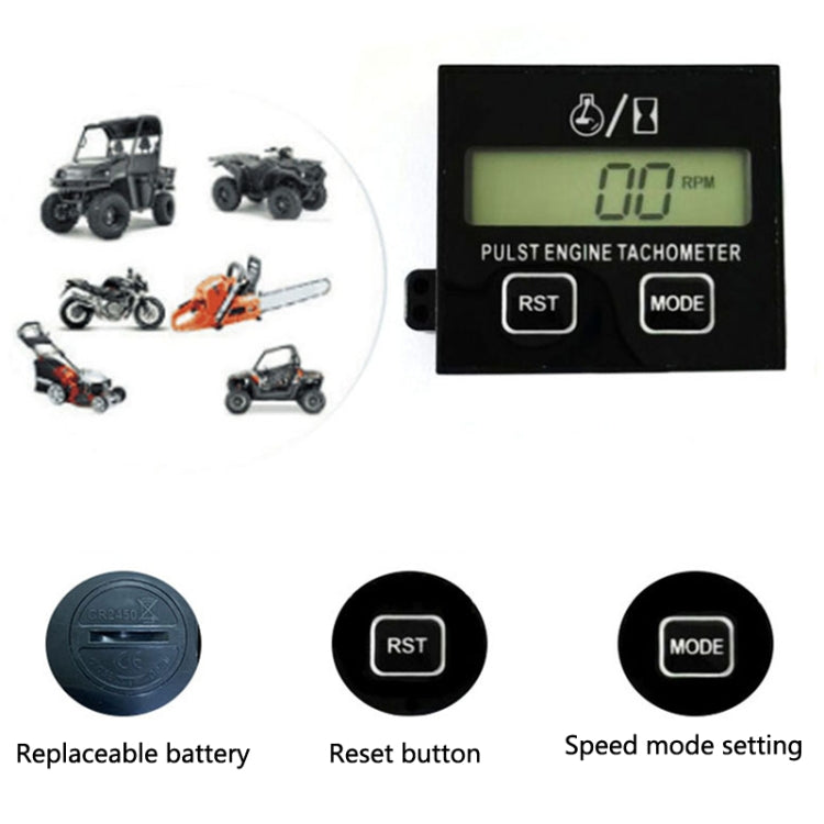 ZSB-03 Chain Saw Tachometer Gasoline Engine Lawn Mower High Tachometer Digital Display Induction Pulse Tachometer, Specification: Clip Version - Electrical System by PMC Jewellery | Online Shopping South Africa | PMC Jewellery