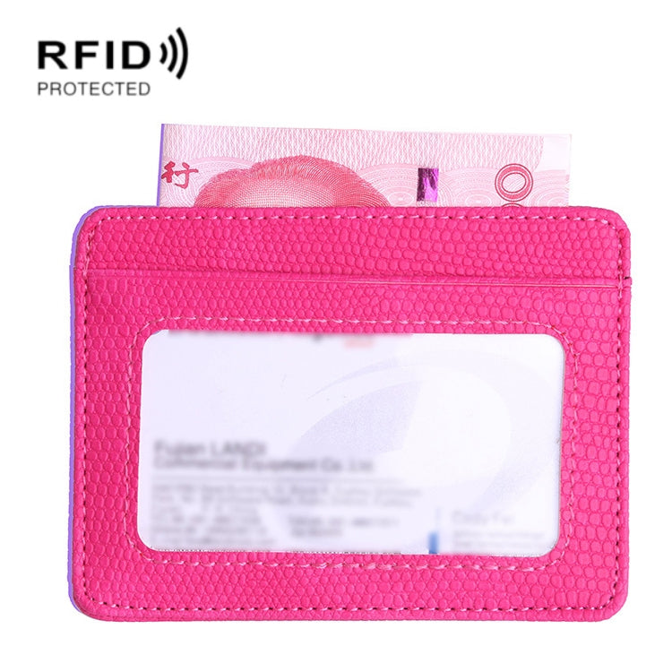 KT1002 RFID Function Lizard Pattern Bank Card Holder PU Business Card Case(Red) - Antimagnetic RFID Package by PMC TechLife | Online Shopping South Africa | PMC TechLife | Buy Now Pay Later Mobicred