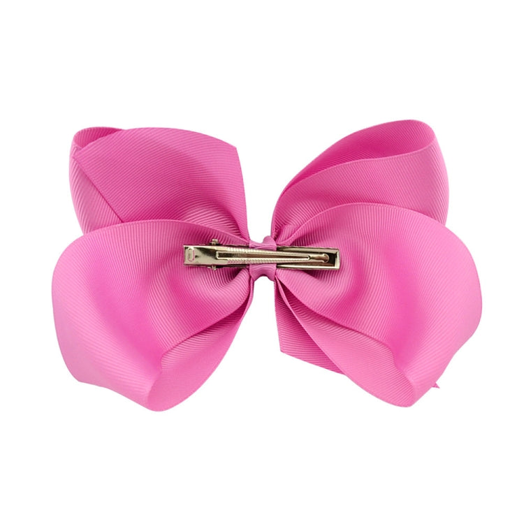 5 PCS 6 Inch Colorful Kids Girls Big Solid Ribbon Hair Bow Clips(38) - Head Bands by PMC Jewellery | Online Shopping South Africa | PMC Jewellery