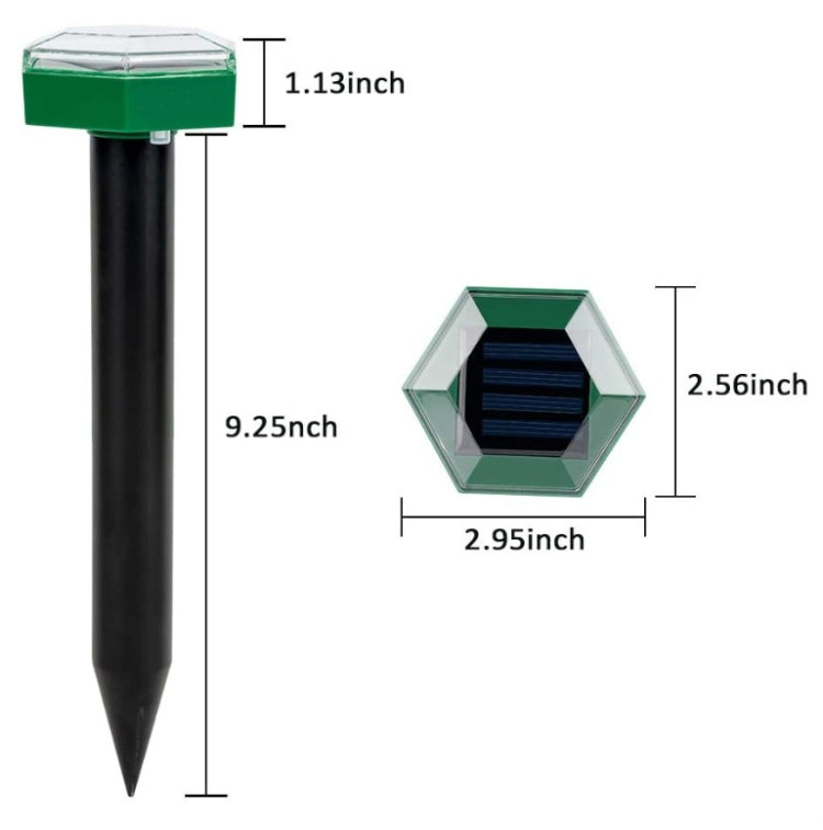 Outdoor Hexagonal Solar Ultrasonic Mole Repeller Inserted Into The Lawn Outdoor Animal Repeller(Green) - Outdoor Insect Repellent by PMC TechLife | Online Shopping South Africa | PMC TechLife | Buy Now Pay Later Mobicred