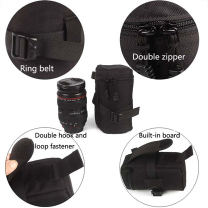 5603 Wear-Resistant Waterproof And Shockproof SLR Camera Lens Bag, Size: S(Black) - Lens Bag by PMC Jewellery | Online Shopping South Africa | PMC Jewellery