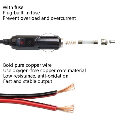 Car Compressor Refrigerator Line 12/24V Semiconductor Refrigerator Power Cord Cigarette Lighter Line, Specification: Without Switch 5m - Bluetooth Car Kits by PMC Jewellery | Online Shopping South Africa | PMC Jewellery