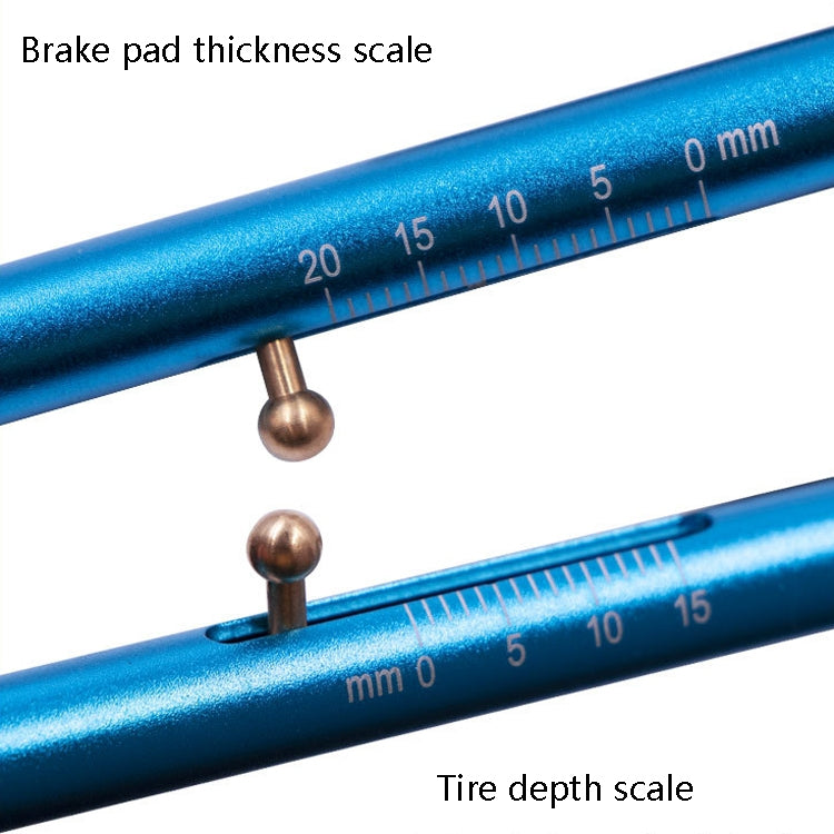 Auto Repair 2 In 1 Testing Tool Brake Pad Thickness Test Pen Car Tire Treated Depth Test Instrument(Detection Pen) - Electronic Test by PMC Jewellery | Online Shopping South Africa | PMC Jewellery