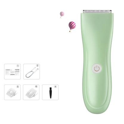 Infant And Children Hair Clipper Electric Hair Clipper Rechargeable Shaving Cutter(Green) - Hair Trimmer by PMC Jewellery | Online Shopping South Africa | PMC Jewellery