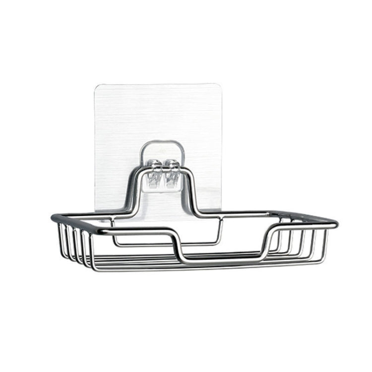 Stainless Steel Wall-Mounted Bathroom Soap Storage Rack, Style: Single Layer With Sticker - Shelves by PMC TechLife | Online Shopping South Africa | PMC TechLife