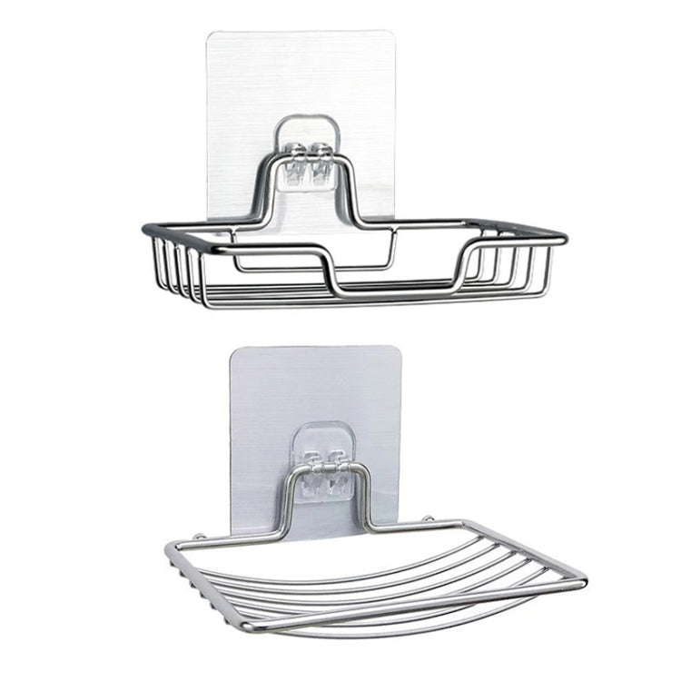 Stainless Steel Wall-Mounted Bathroom Soap Storage Rack, Style: Single Layer With Sticker - Shelves by PMC TechLife | Online Shopping South Africa | PMC TechLife