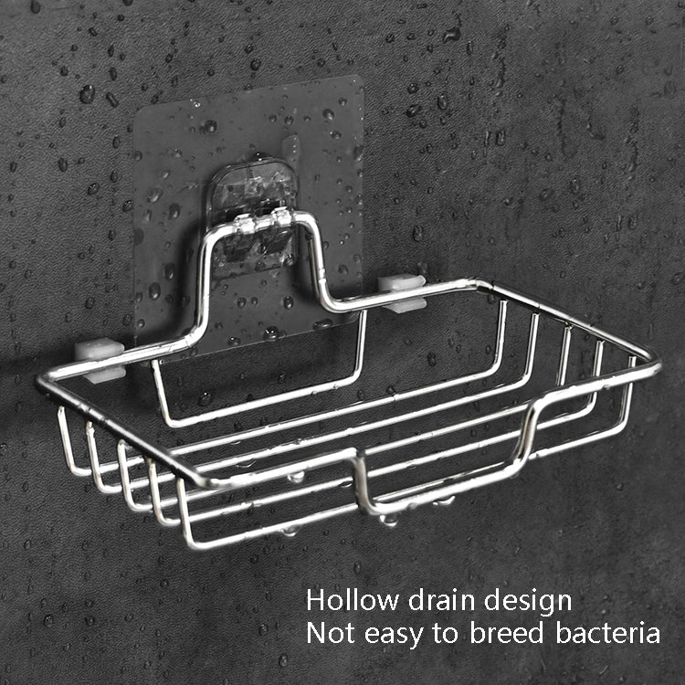 Stainless Steel Wall-Mounted Bathroom Soap Storage Rack, Style: Single Layer With Sticker - Shelves by PMC TechLife | Online Shopping South Africa | PMC TechLife