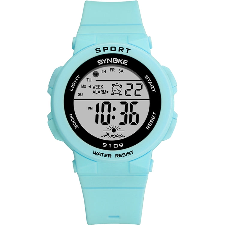 SYNOKE 9109 Student Multifunctional Waterproof Colorful Luminous Electronic Watch(Lake Green) - Silicone Strap Watches by SYNOKE | Online Shopping South Africa | PMC Jewellery | Buy Now Pay Later Mobicred