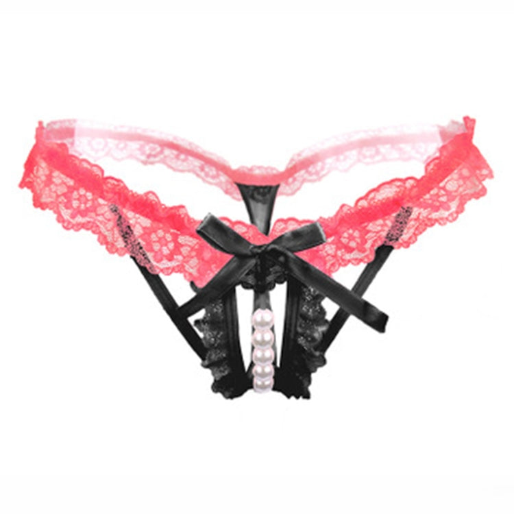 3 PCS Lady Pierced Sexy Panties Temptation Lace Translucent T Underwear(Black) - Ladies Underwear by PMC Jewellery | Online Shopping South Africa | PMC Jewellery