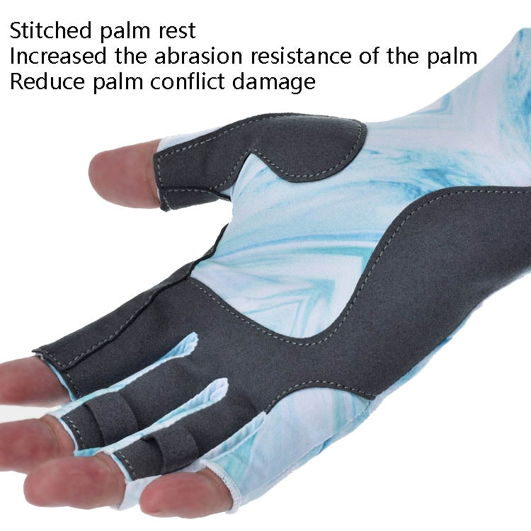 BOODUN P111439 Summer Fishing Gloves Outdoor Non-Slip Ice Silk Sunscreen Fishing Gloves, Size: M(Navy) - Safety Gloves by BOODUN | Online Shopping South Africa | PMC Jewellery