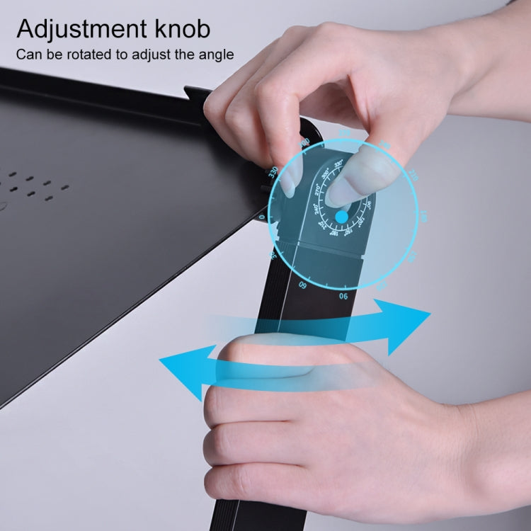 Oatsbasf Folding Computer Desk Laptop Stand Foldable Lifting Heightening Storage Portable Rack,Style: L01 Black - free shipping - PMC TechLife - Order now!