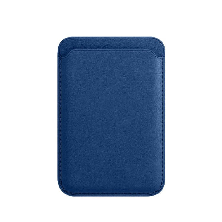 MagSafe Magnetic Leather Card Case Holster For iPhone (Indigo Sea BLue) - Card & Passport Bags by PMC TechLife | Online Shopping South Africa | PMC TechLife | Buy Now Pay Later Mobicred