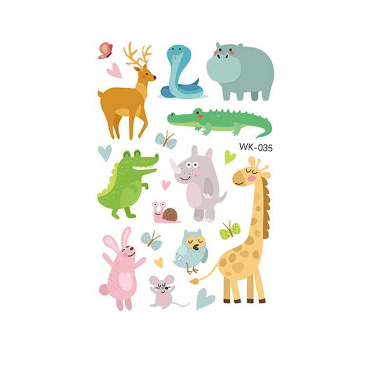 30 PCS Cartoon Animal ChildrenTemporary Tattoo Sticker(WK-035) - Sticker by PMC Jewellery | Online Shopping South Africa | PMC Jewellery