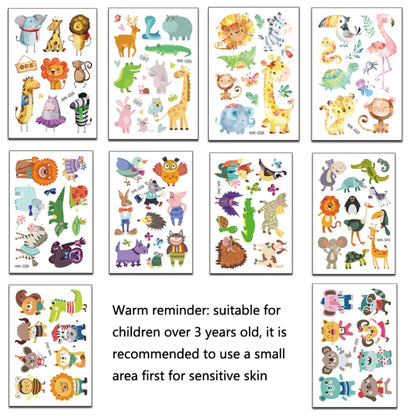 30 PCS Cartoon Animal ChildrenTemporary Tattoo Sticker(WK-036) - Sticker by PMC Jewellery | Online Shopping South Africa | PMC Jewellery