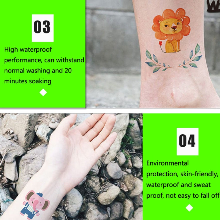 30 PCS Cartoon Animal ChildrenTemporary Tattoo Sticker(WK-036) - Sticker by PMC Jewellery | Online Shopping South Africa | PMC Jewellery