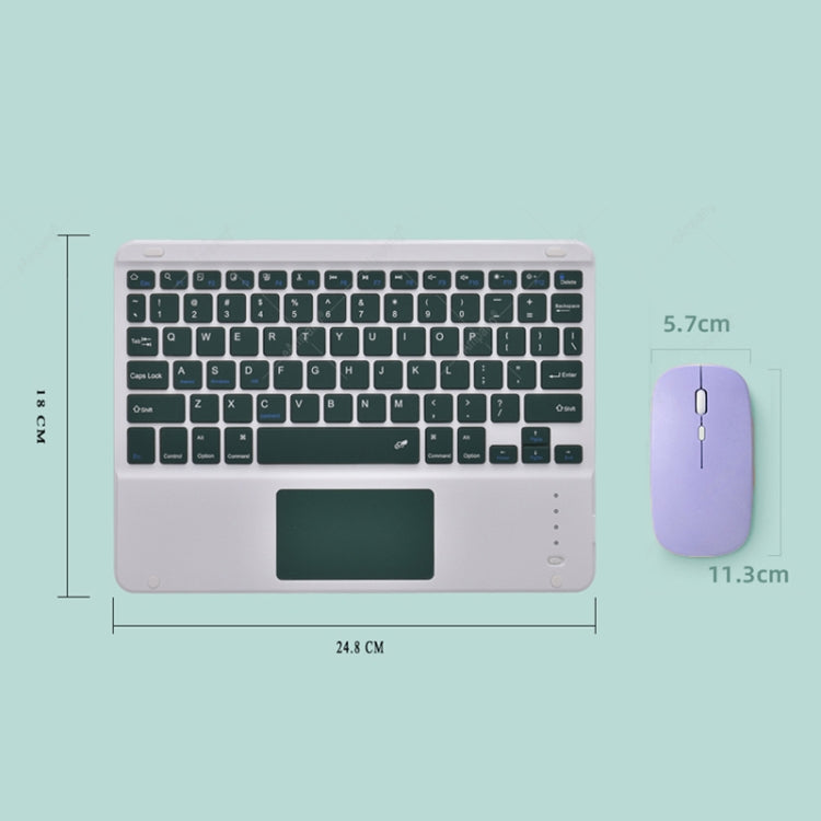 871 9.7 Inch Portable Tablet Bluetooth Keyboard With Touchpad + Mouse Set for iPad(Pink + Mouse) - Universal by PMC TechLife | Online Shopping South Africa | PMC TechLife