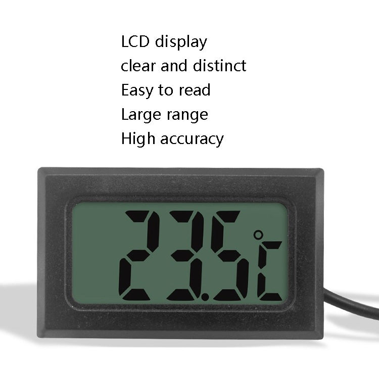 2 PCS Fish Tank Digital Thermometer Waterproof Probe Electronic Measuring Thermometer, Line Length:  2m (White) - Thermometer by PMC TechLife | Online Shopping South Africa | PMC TechLife