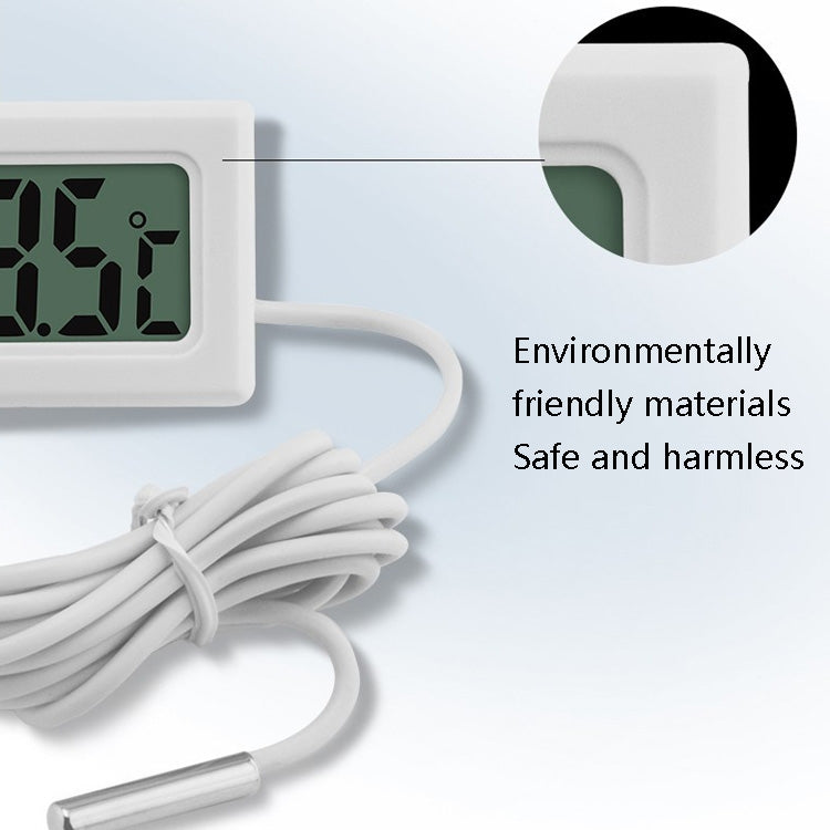 2 PCS Fish Tank Digital Thermometer Waterproof Probe Electronic Measuring Thermometer, Line Length:  2m (White) - Thermometer by PMC Jewellery | Online Shopping South Africa | PMC Jewellery