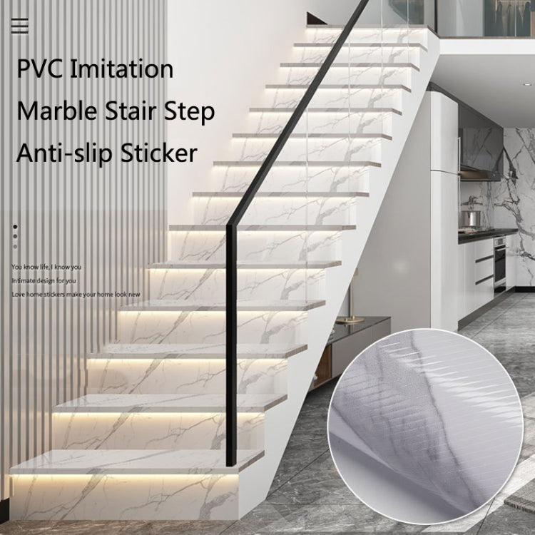 PVC Imitation Marble Stair Step Anti-Slip Sticker Self-Adhesive Decorative Wall Sticker, Specification: Twill Style,100x25cm(FLT-001) - Wall Tile Stickers by PMC Jewellery | Online Shopping South Africa | PMC Jewellery