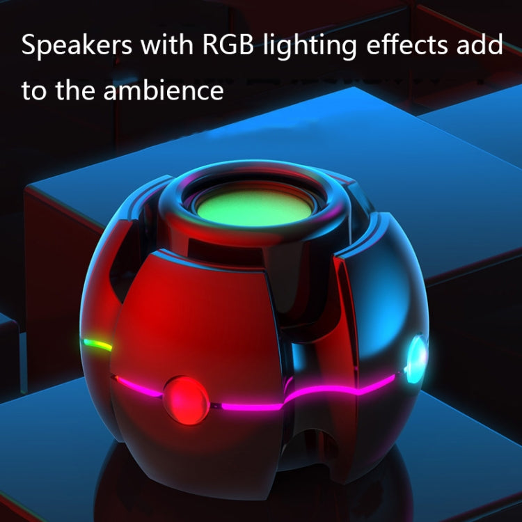 RGB Light Effect Gyro Shape Wireless Bluetooth Audio(Pink) - Mini Speaker by PMC TechLife | Online Shopping South Africa | PMC TechLife