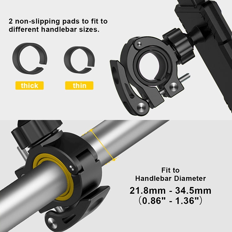 H18 Bicycle Mobile Phone Bracket Motorcycle Single-Handed Operation Mobile Phone Navigation Frame - Holders by PMC TechLife | Online Shopping South Africa | PMC TechLife