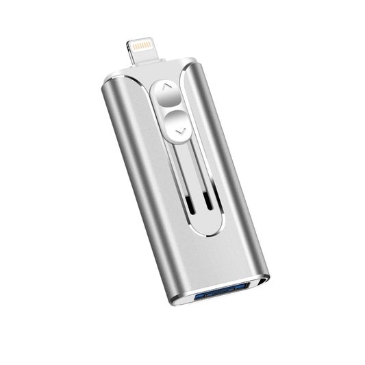 64GB Micro USB + 8 Pin + USB 2.0 3 in 1 Mobile Phone Computer U-Disk(Silver) - U Disk & Card Reader by PMC Jewellery | Online Shopping South Africa | PMC Jewellery