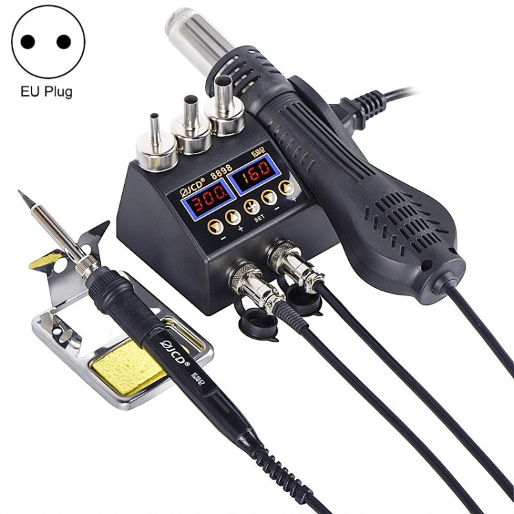 Hot Air Desoldering Station Dual Digital Display Two In One Temperature Control Electric Soldering Iron Soldering Station, EU Plug - Electric Soldering Iron by PMC TechLife | Online Shopping South Africa | PMC TechLife