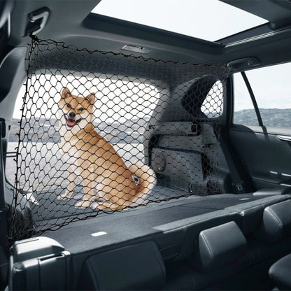 Car Pet Isolation Net Car Back Seat Dog Barrier Safety Net(120x70cm 4 Side Rubber Band) - Stowing Tidying by PMC Jewellery | Online Shopping South Africa | PMC Jewellery