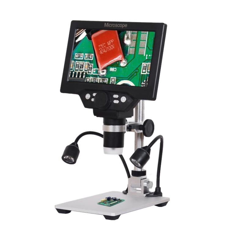 G1200D 7 Inch LCD Screen 1200X Portable Electronic Digital Desktop Stand Microscope(EU Plug Without Battery) - Digital Microscope by PMC Jewellery | Online Shopping South Africa | PMC Jewellery