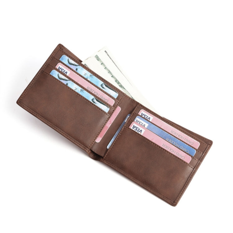 Vintage PU Leather Men Lettering Wallet(01 To Son) - Wallets by PMC TechLife | Online Shopping South Africa | PMC TechLife