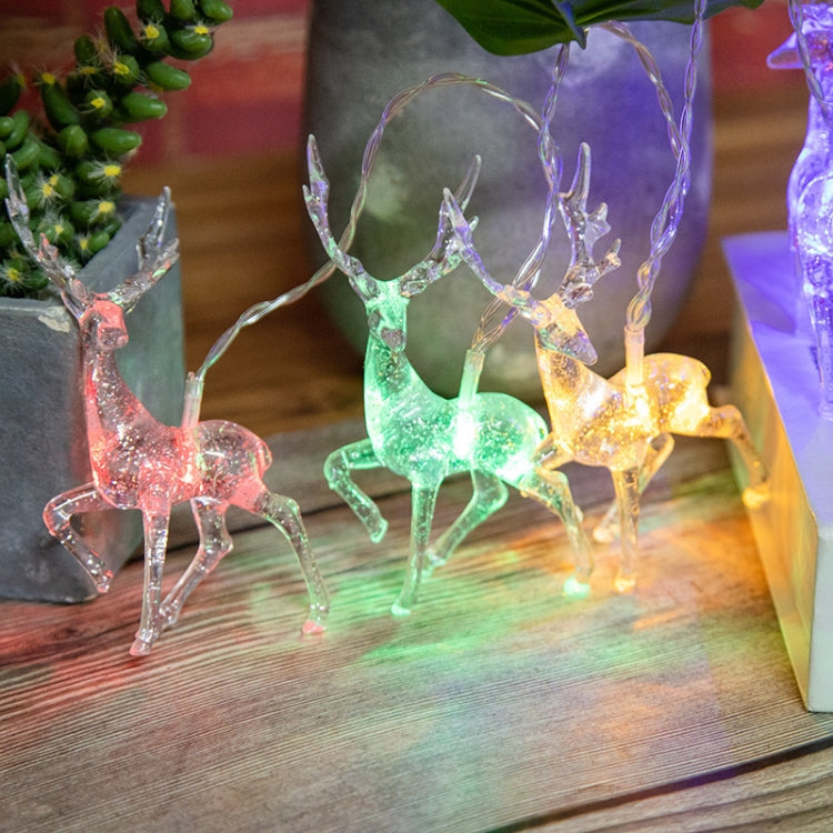 Christmas Elk String Lights Holiday Decoration, Spec: 1.5m 10 LEDs Battery Box(Colorful Light) - Decoration Lamps by PMC Jewellery | Online Shopping South Africa | PMC Jewellery