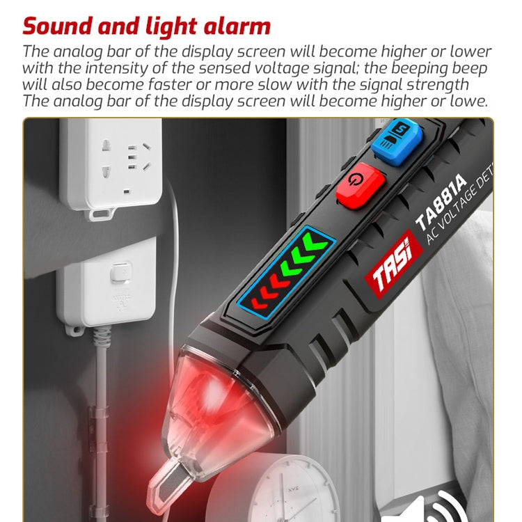 TASI Digital Display Tester Non-Contact Induction Tester(TA881A) - Current & Voltage Tester by TASI | Online Shopping South Africa | PMC TechLife | Buy Now Pay Later Mobicred