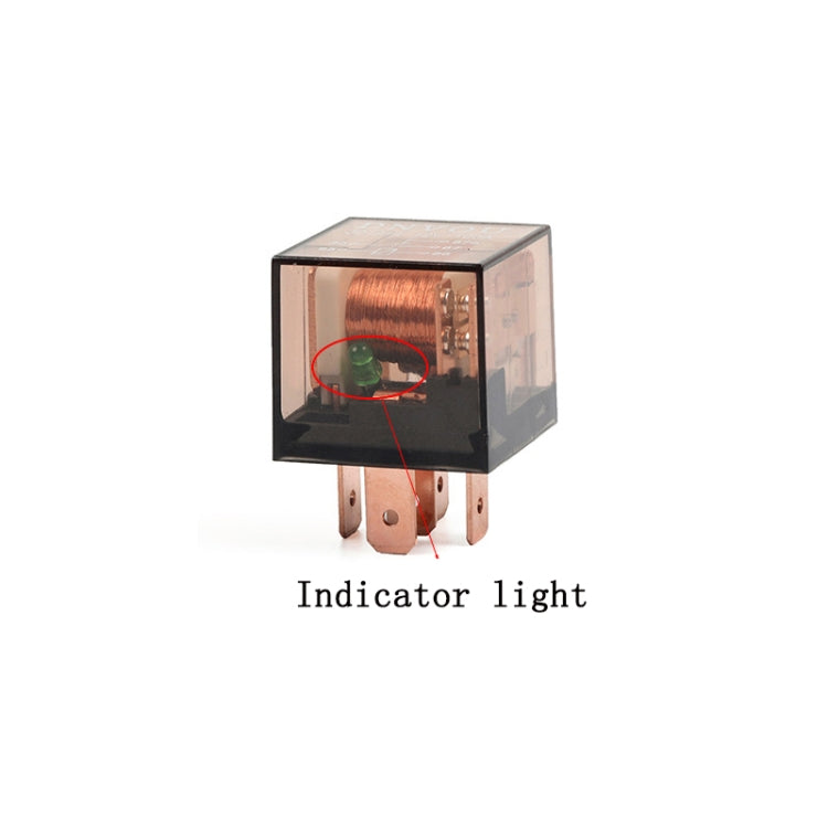 5 PCS 100A Automotive Relay With Indicator Light(12V 4 Plug 100A) - Relays by PMC TechLife | Online Shopping South Africa | PMC TechLife