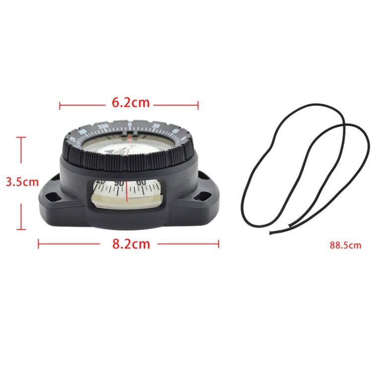 KEEP DIVING CP-992 Strong Magnetic Elastic Rope Luminous Diving Compass(Black) - Surfing & Diving by PMC Jewellery | Online Shopping South Africa | PMC Jewellery