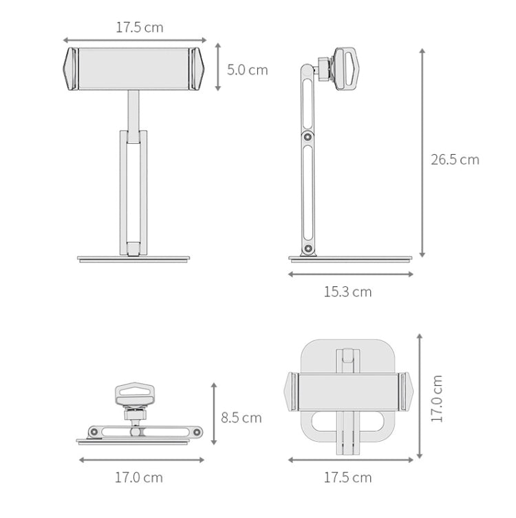 Boneruy P47 Tablet Computer Stand Desktop Mobile Phone Stand(White) - Desktop Holder by BONERUY | Online Shopping South Africa | PMC Jewellery | Buy Now Pay Later Mobicred