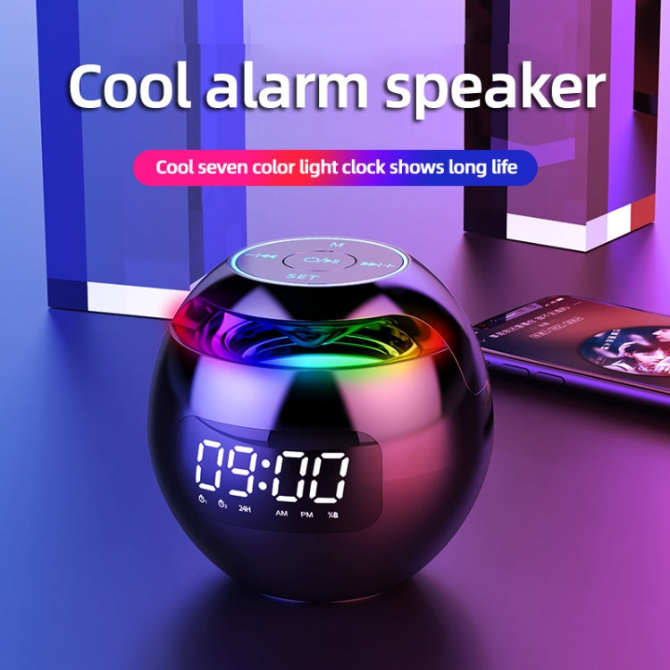 ZXL-G90 Portable Colorful Ball Bluetooth Speaker, Style: Clock Version (Pink) - Desktop Speaker by PMC TechLife | Online Shopping South Africa | PMC TechLife