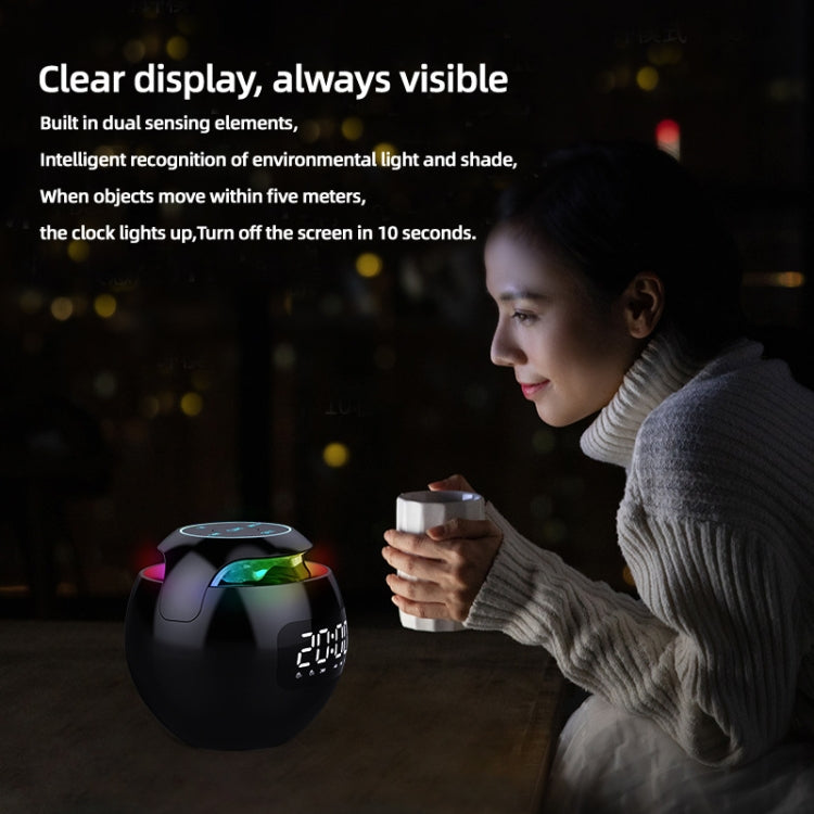 ZXL-G90 Portable Colorful Ball Bluetooth Speaker, Style: Clock Version (Pink) - Desktop Speaker by PMC TechLife | Online Shopping South Africa | PMC TechLife