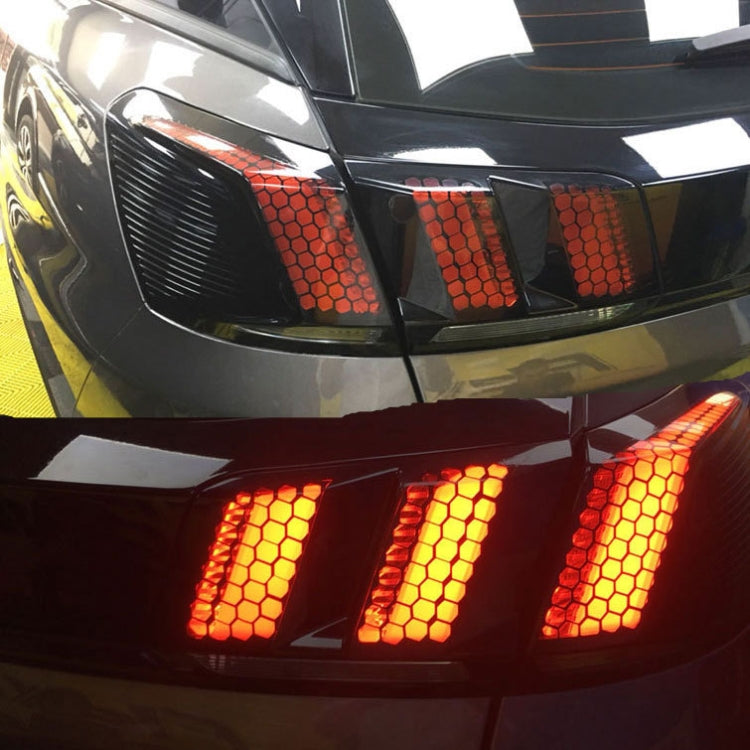 5 PCS Car Honeycomb Tail Lamp Film Universal Personality Modified Light Film Sticker(Carbon Fiber Black) - Auto Film by PMC Jewellery | Online Shopping South Africa | PMC Jewellery