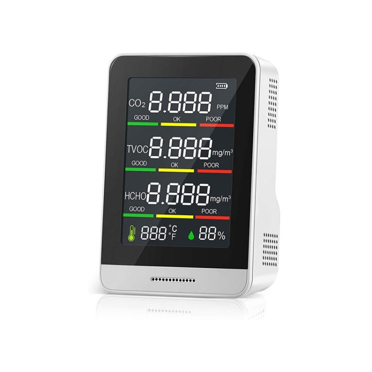 AK4 Infrared 5 in 1 CO2 HCHO TVOC Detector Temperature Hygrometer - Gas Monitor by PMC TechLife | Online Shopping South Africa | PMC TechLife | Buy Now Pay Later Mobicred