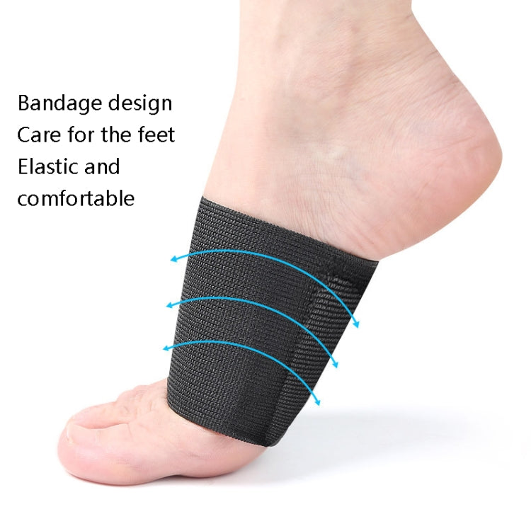 2 Pairs Flat Foot Bow Support Half Pad Elastic Bandage Foot Pad(Black S (35-38 Yard)) - Corrector by PMC Jewellery | Online Shopping South Africa | PMC Jewellery