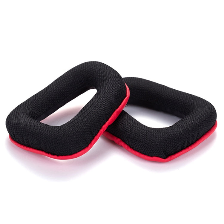 2 PCS Headset Sponge Earmuffs for Logitech G35 / G930 / G430 / F450(Black+Red) - Earmuff & Pad by PMC TechLife | Online Shopping South Africa | PMC TechLife