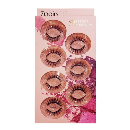 ShidiShangpin 3D Mink False Eyelashes Natural Three-Dimensional 7 Pairs Of Eyelashes Set(Tuesday) - Eyes by PMC Jewellery | Online Shopping South Africa | PMC Jewellery