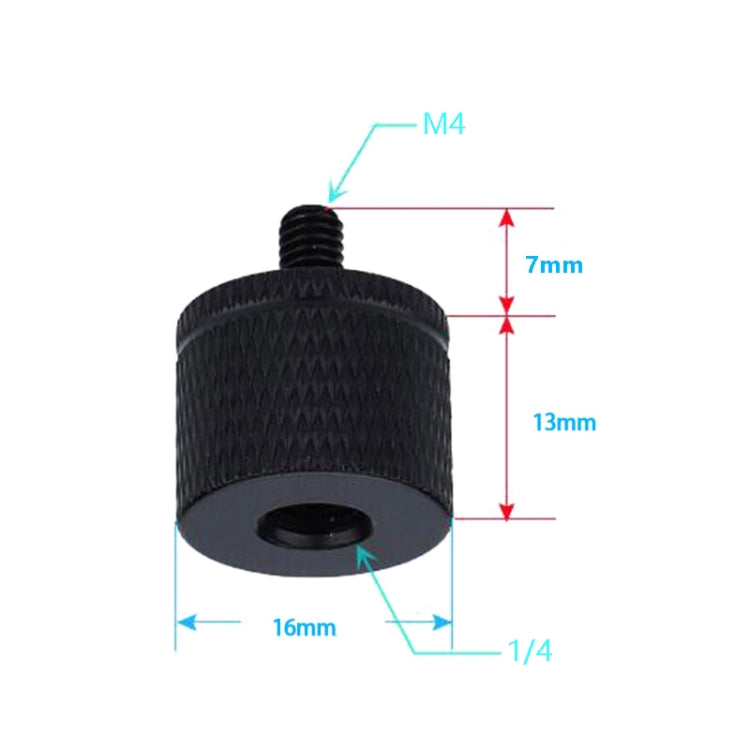 4 PCS Screw Adapter A18 1/4 Female to M4 Male Screw -  by PMC Jewellery | Online Shopping South Africa | PMC Jewellery